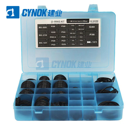 CYNOK 376PCS O-Ring Box for Volvo EC140 EC210 EC460 Excavator (1) oring-box excavator replacement for Volvo EC140 EC210 EC460